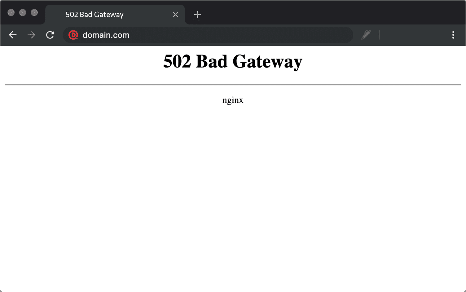 bad gateway